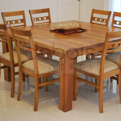 Mesa Cuadrada de Madera Maciza - Debois Muebles y Decoración Mesa Cuadrada de Madera Maciza - Debois Muebles y Decoración