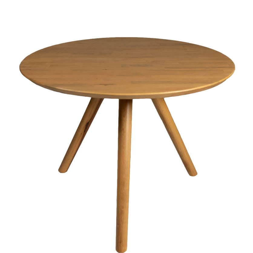 mesa escandinava redonda de madera